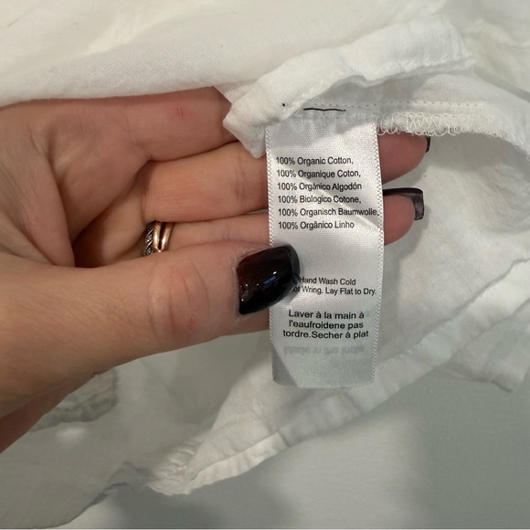 India Collection Emerson Fry Isla White Embroidered Puff Sleeve Top M/L - Picture 4 of 5